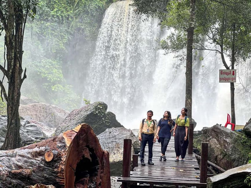 2-Day Angkor Wat, Kulen Mountain, Beng Mealea and Tonle Sap - A simple picnic beside the waterfall
