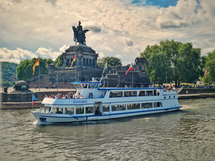 2-River Day-trip by boat to Koblenz and return from Alken - Winningen’s steep vineyards and the highest bridge