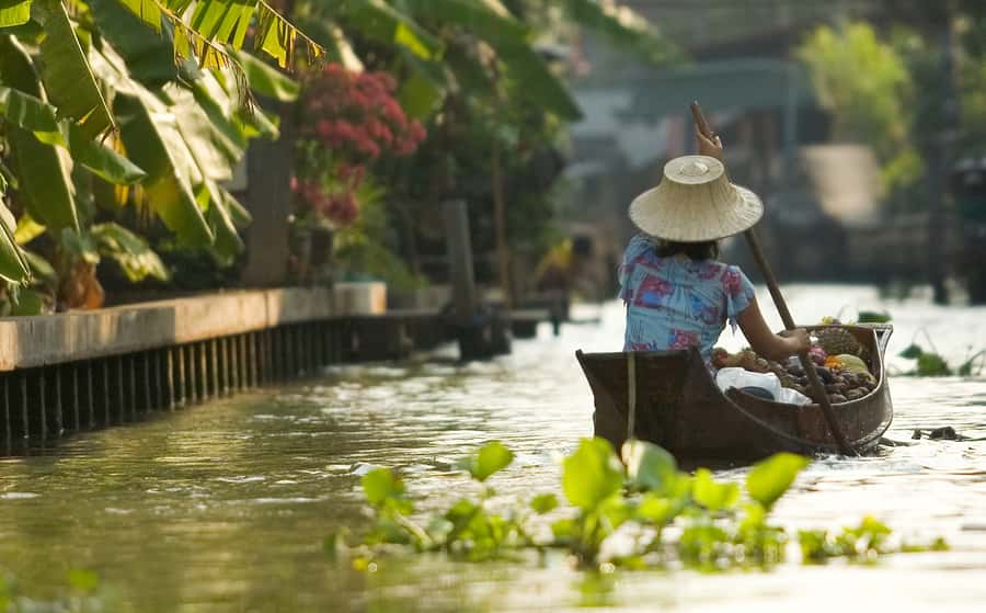 3-Day River Kwai, Floating Market and Erawan Waterfalls - Damnoen Saduak by long-tail boat