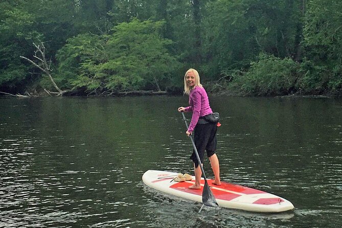 7 Mile Guided Paddleboard Tour On The French Broad River in Asheville - Getting ready at Bent Creek