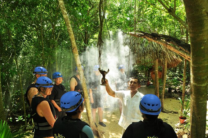 A secret river adventures tour. Explore the nature wonders of the Riviera Maya - Biking and rappelling before the cave