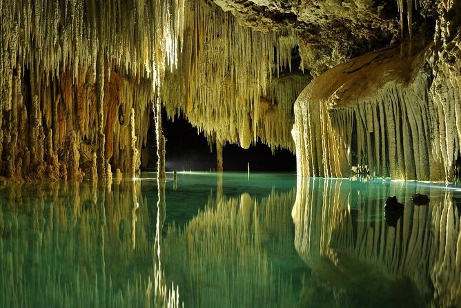 A secret river adventures tour. Explore the nature wonders of the Riviera Maya - Walking through the underground river