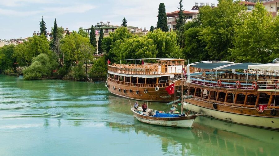 Alanya/Side: Manavgat River & Waterfall, Boat Tour, & Bazaar - Lunch beside the river
