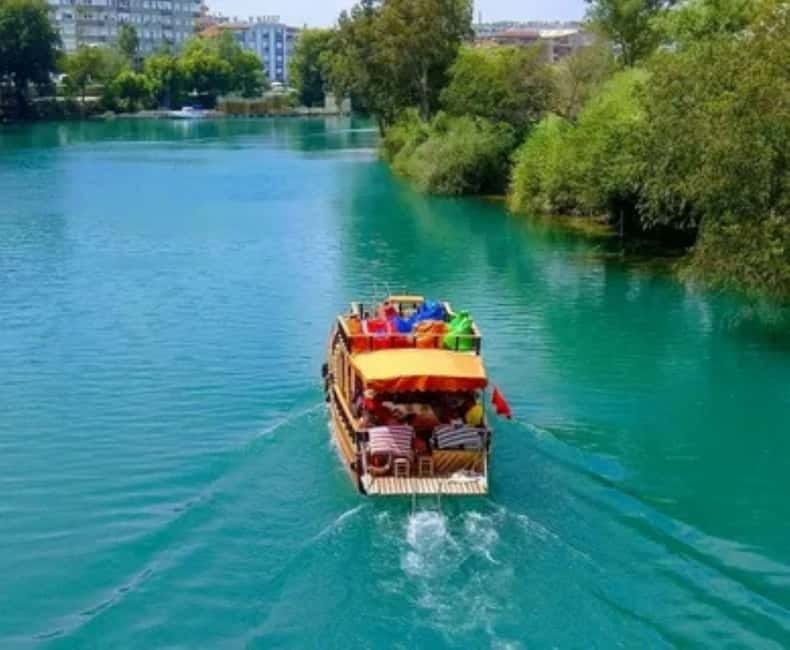Antalya & Side: Manavgat River Cruise, Waterfall & Bazaar - The river mouth swimming stop