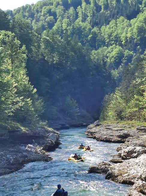 Austria, Salza river "Double Ducky" kayak adventure - Starting at Camping und Restaurant Saggraben