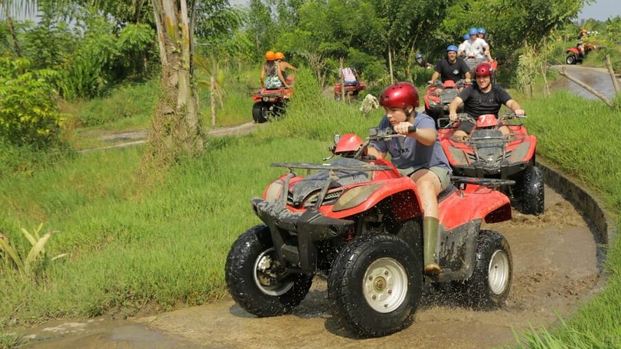 Bali: ATV Quad Bike, River Tubing Adventure All Inclusive - Lunch breaks up the muddy action