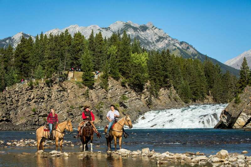 Banff National Park: 1-Hour Spray River Horseback Ride - Following Bow Falls Toward the River