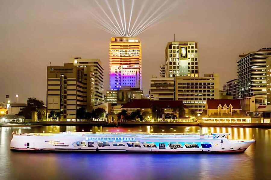 Bangkok: Carnival Party Dinner Cruise on the Chao Phraya - The Two-Deck Boat and Upper-Deck Views