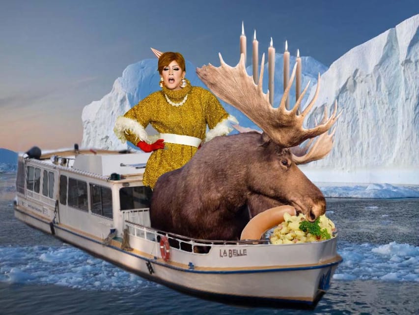 Berlin: Christmas cruise on the Spree with drag queen Audrey. - Audrey Naline keeps the evening moving