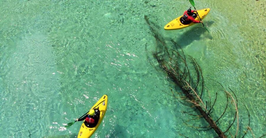 Bovec: Soča River 1-Day Beginners Kayak Course - Safety briefing before the first rapid