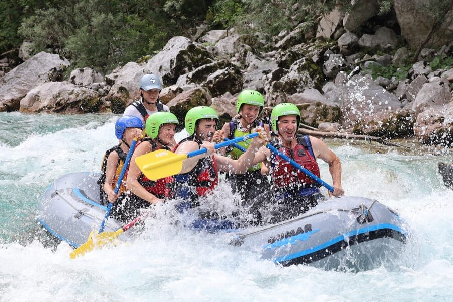 Bovec: Soča River Rafting Adventure with Photos and Drink - A smooth start at the Bovec base