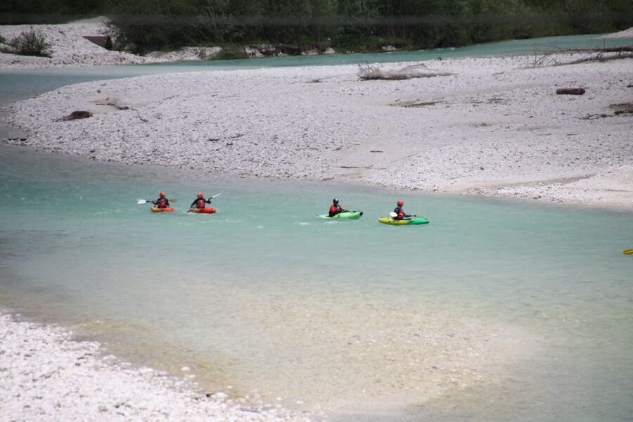 Bovec: Whitewater Kayaking on the Soča River - Canyon scenery between the rapids