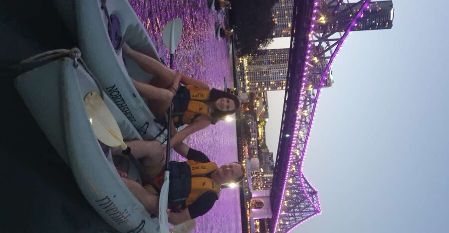 Brisbane: Illuminated River Night Kayak Tour - How much guiding and city information to expect