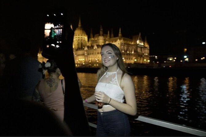 Budapest Danube Cruise with DJ, Drinks and After Party - Budapest by night from the open-air terrace