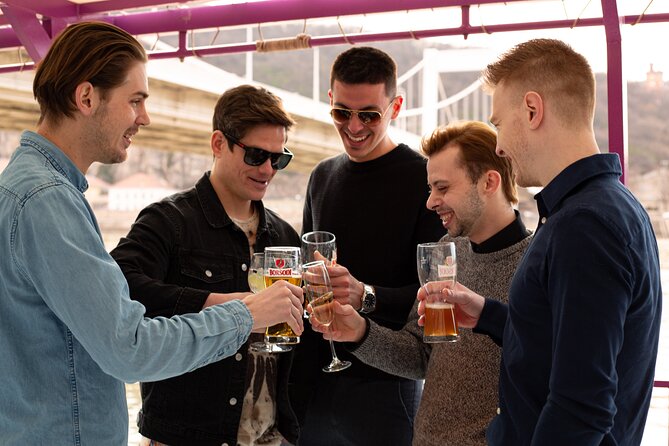 Budapest Danube Sightseeing Cruise with Unlimited Drinks - Budapest from the Danube, with a drink in hand