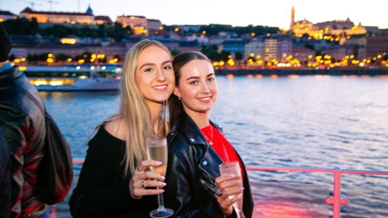 Budapest: Sip and Sail River Cruise with Unlimited Prosecco - Fisherman’s Bastion and Buda Castle from the Danube