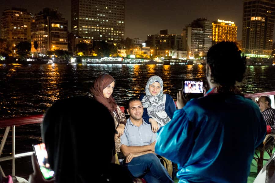 Cairo: Nile Sunset Dinner Cruise, Show & Optional Transfer - What arrives at the open buffet