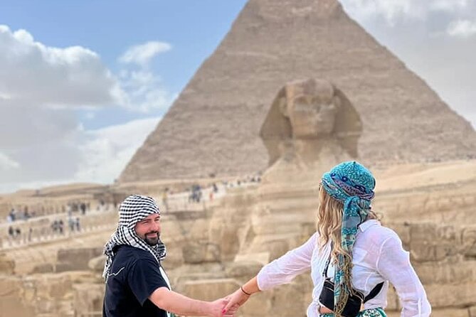 Cairo Private layover tour Giza pyramids,sphinx&Nile Felucca Boat - Meeting your guide at Cairo airport