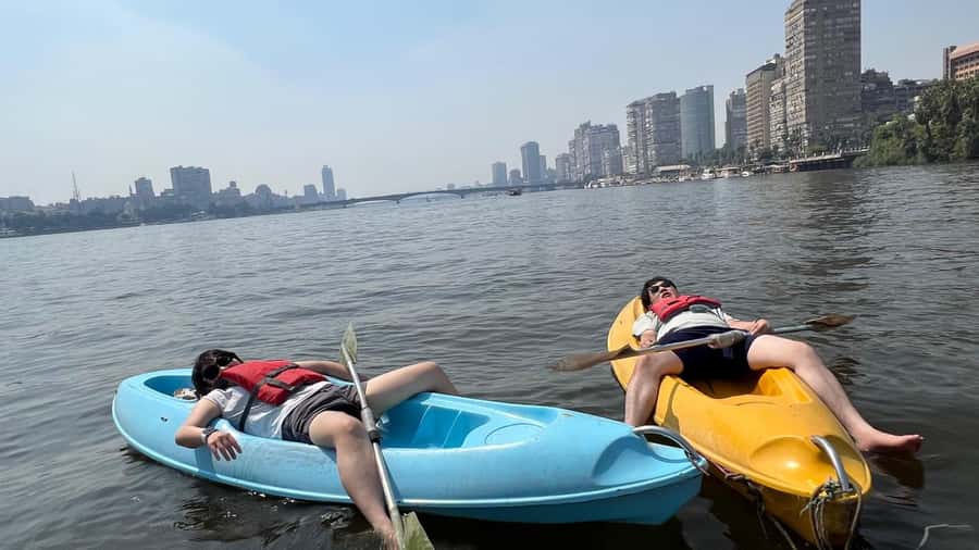Cairo: Private Nile Kayaking Adventure with hotel transfers. - Meeting the Nile from a kayak