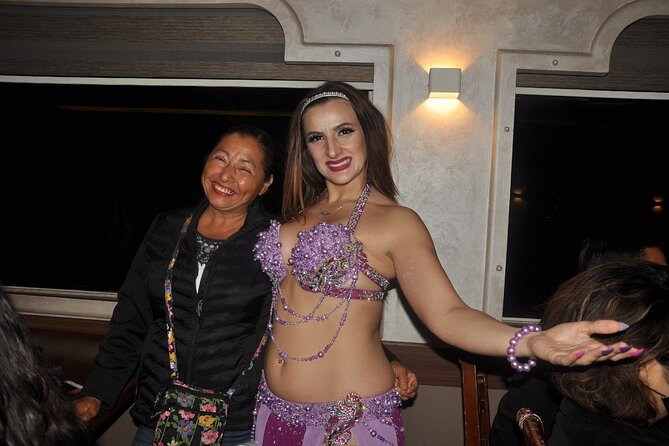 Cairo's Nile Cruise entertainment belly dancer&Tanora show&Dinner - Pickup and the start of the evening