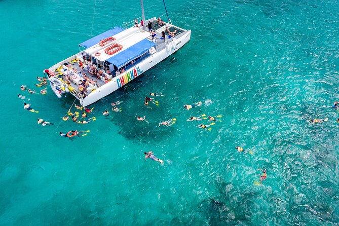 Catamaran Cruise with Snorkeling and Dunn's River Falls - Climbing Dunn’s River Falls from the Caribbean Sea