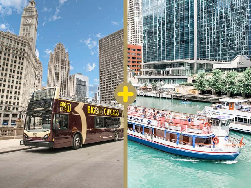 Chicago: Architecture River Tour and Hop-on Hop-off Bus Tour - Reading Chicago’s skyline from the water