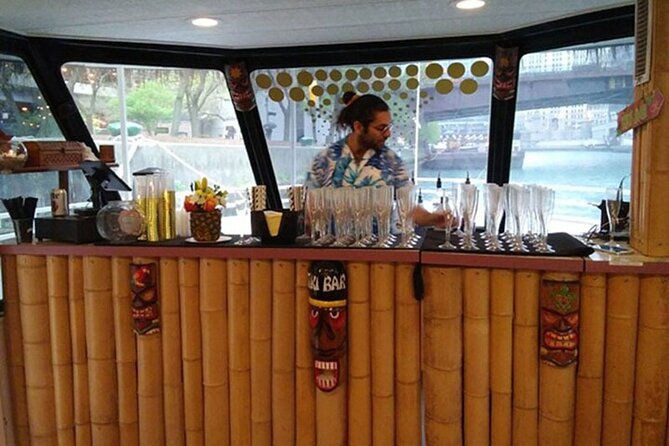 Chicago River Sunday Funday Mimosa or Bloody Mary Party Cruise - The floating tiki bar and the ride itself