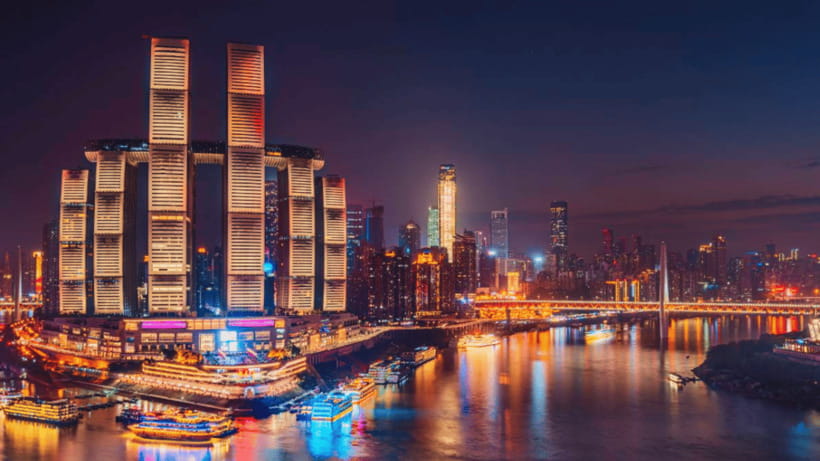 Chongqing: Two Rivers Night Cruise- Yangtze & Jialing Rivers - From Hongyadong pier to the open river