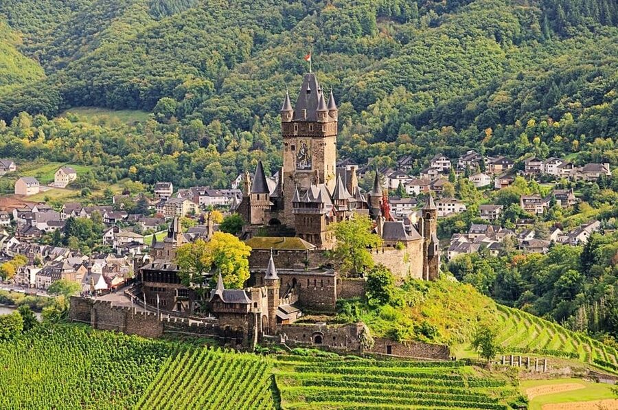 Cochem, Moselle: Castle, boat and wine tour - A self-tasting tray in the wine cellar