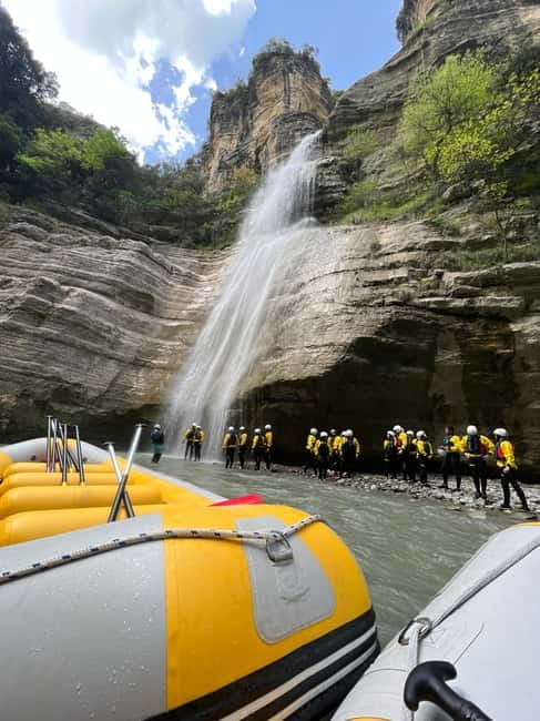 Çorovoda: Osumi Canyon Rafting/River Tubing Tour - Getting ready in a wetsuit and helmet