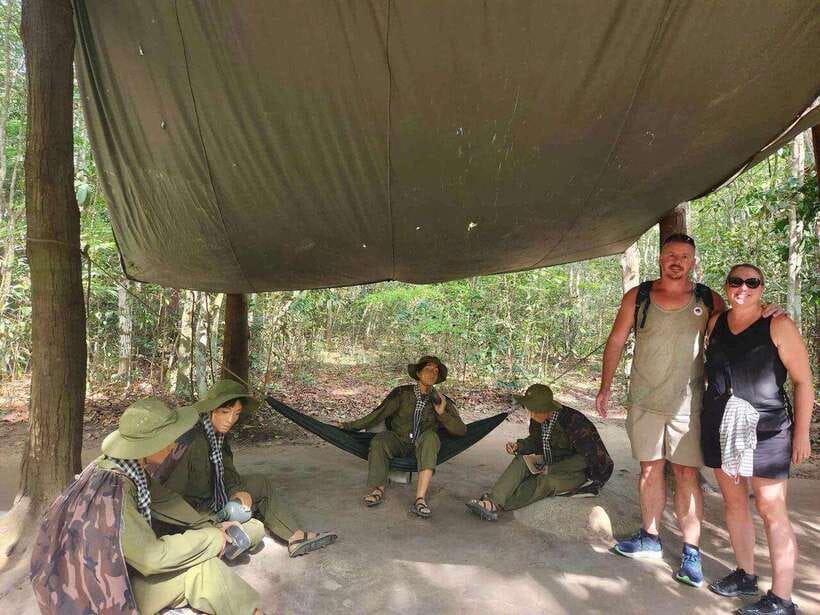 Cu Chi Tunnels And Mekong Delta Tour Tour With A Small Group - Rowing through the shady canal