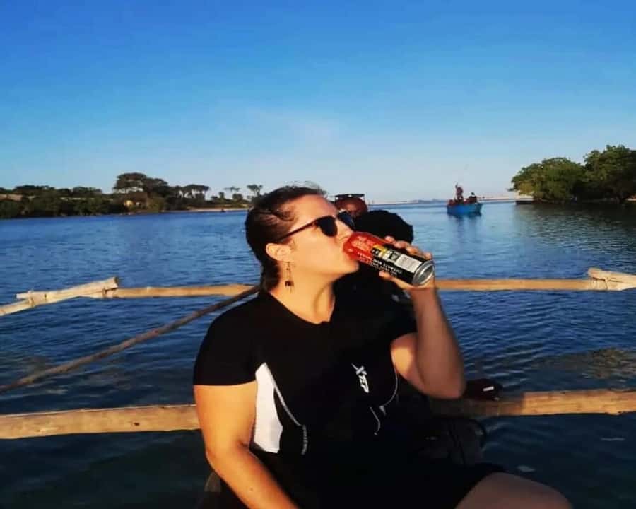 Diani: Sunset Cruise along Kongo River on Wooden Canoe boat - The sunset is the main event