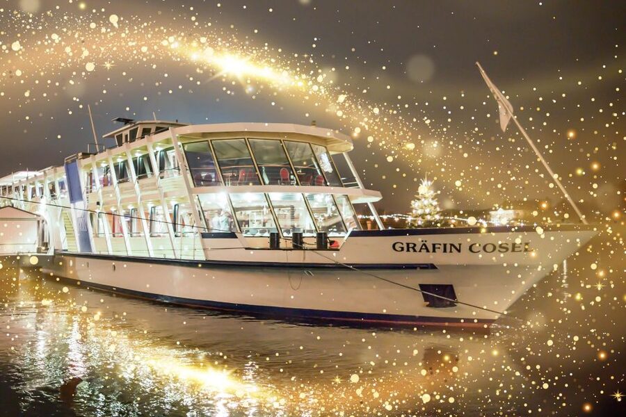 Dresden: Christmas Lunch - festive river cruise - The route to Pillnitz Castle and back