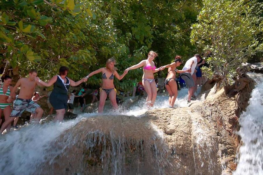 Dunn's River Falls, Bob Marley 9 Mile - Optional Lagoon Tour - Lunch, Ocho Rios, and the shopping stop