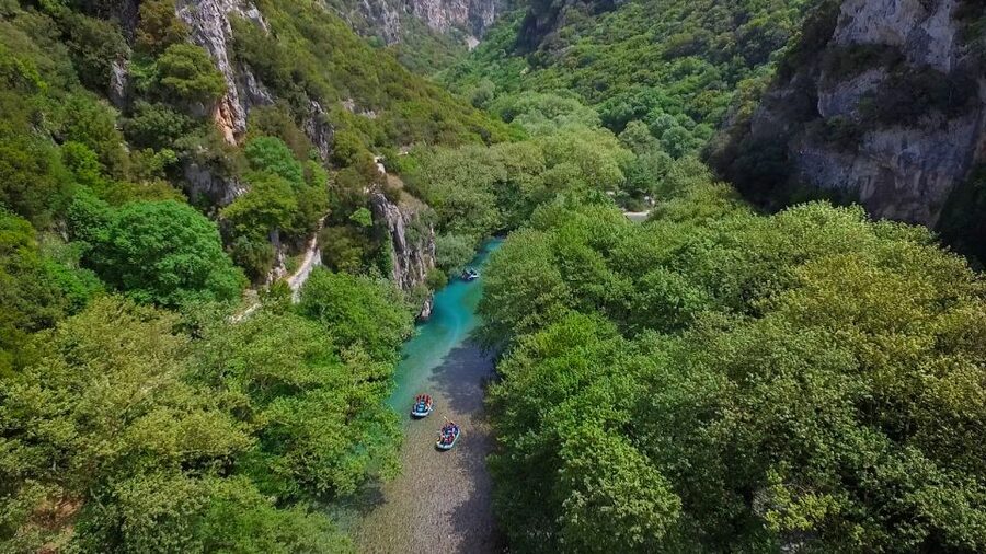 Epirus: Easy Rafting Experience on the Voidomatis River - A Cold Swim in the Clearest Water