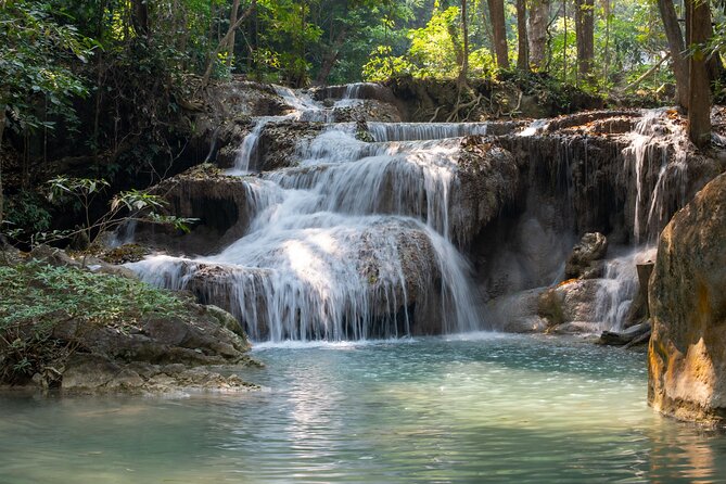Erawan Waterfalls and Bridge Over River Kwai Tour from Bangkok - How to use the four hours at the falls
