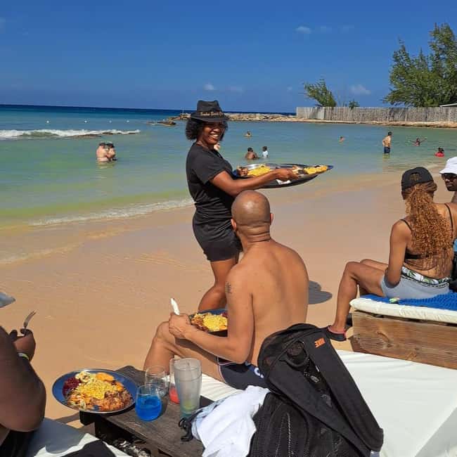 Falmouth: Bamboo Beach Club & Dunn's River Falls - Lunch Brings Real Jamaican Flavor