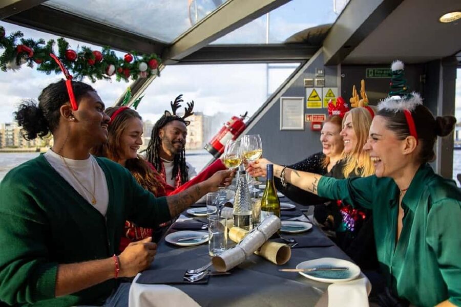 Festive London Christmas Day River Thames Lunch Cruise - Christmas Day begins at Westminster Pier