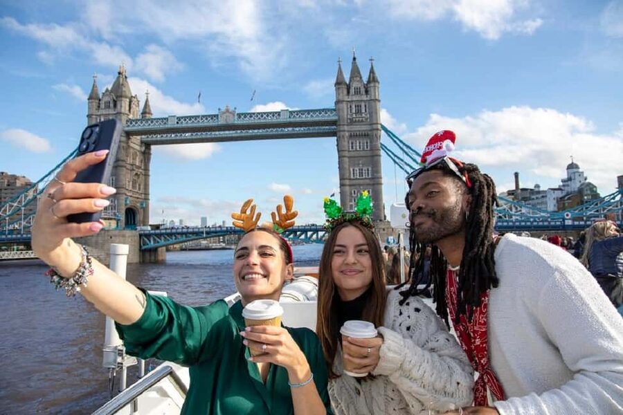 Festive London Christmas Day River Thames Lunch Cruise - Lunch in the heated saloon