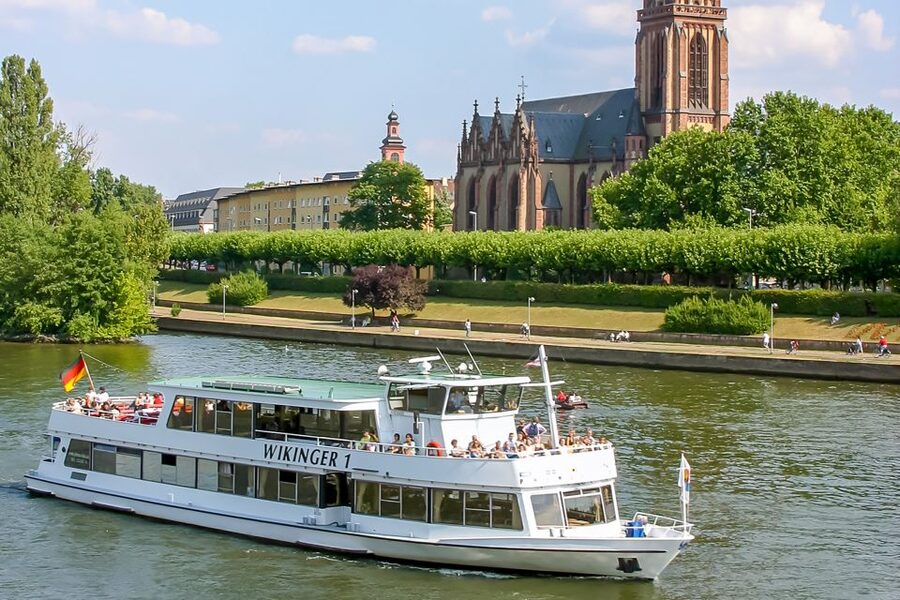Frankfurt: River Main Sightseeing Cruise with Commentary - Frankfurt’s skyline from Eiserner Steg