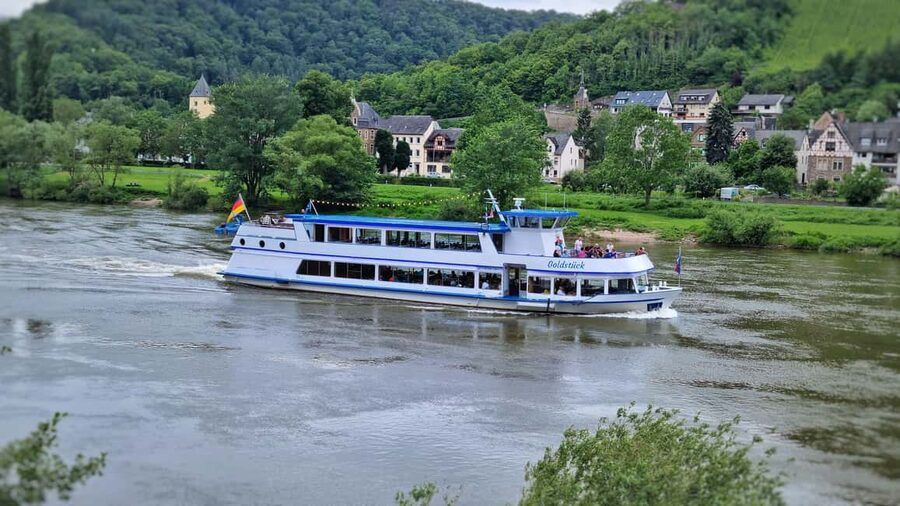 From Alken: Moselle Valley Sightseeing Cruise - Hatzenport and the view toward Burg Bischofstein