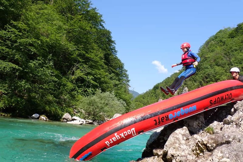 From Bovec: Premium Rafting on Soča River with Photo Service - What the 1.5-hour river section feels like