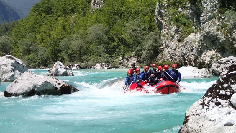 From Bovec: Premium Rafting on Soča River with Photo Service - Raft slides, swimming, and the optional rock jumps