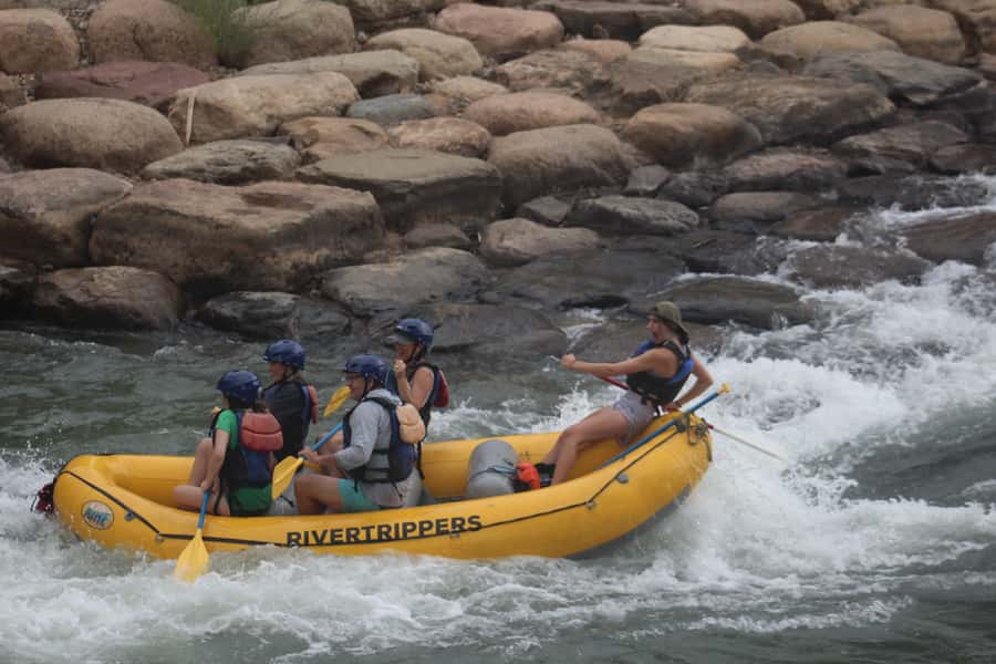 From Durango: Animas River Whitewater Rafting - Starting in Durango with a proper safety briefing