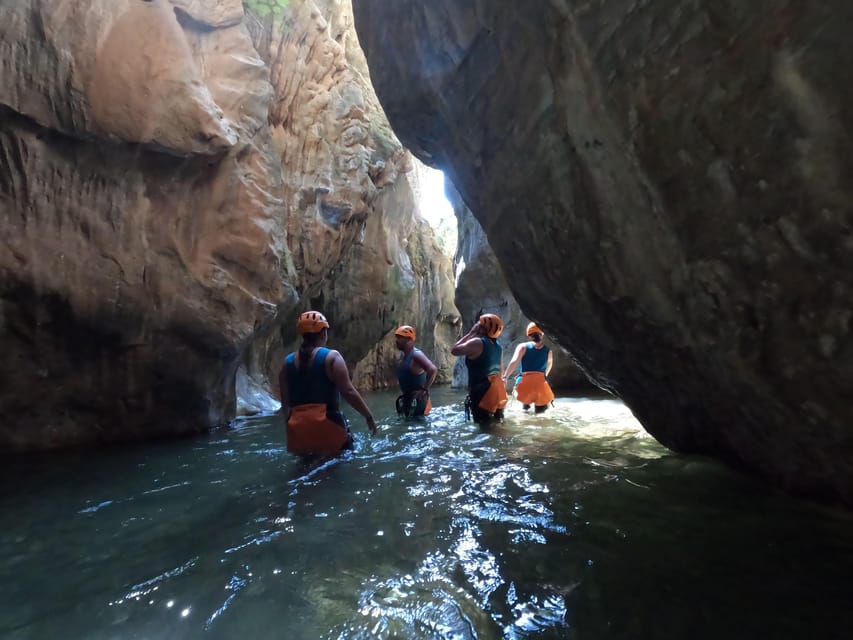 From Estepona: Guadalmina River Guided Canyoning Adventure - Entering the Guadalmina River canyon