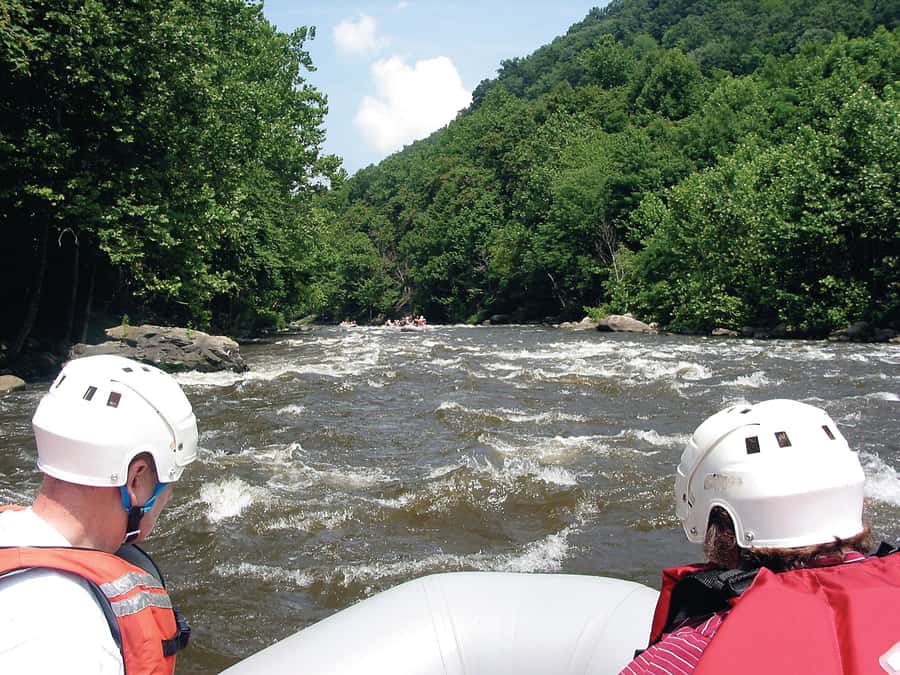 From Hartford: Upper Pigeon River White Water Rafting Tour - Mountain views between the rapids