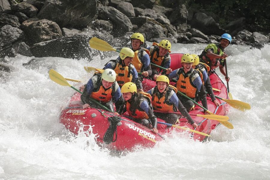 From Interlaken: Lütschine River Whitewater Rafting - Alpine scenery between the rough sections