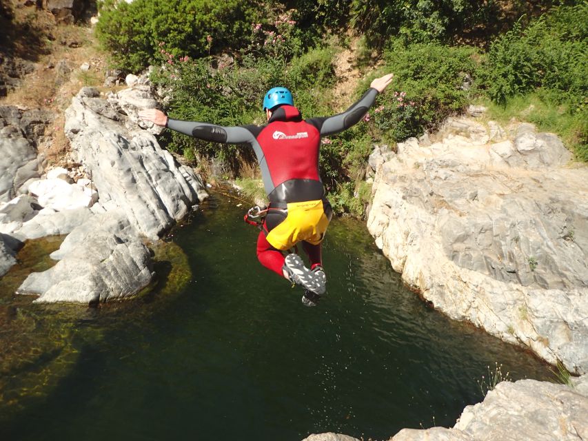 From Marbella: Guadalmina River Guided Canyoning Adventure - From Marbella to the Guadalmina river gorge