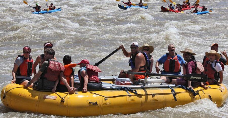From Moab: Colorado River Guided Rafting Trip - Fisher Towers and Professor Valley from the water