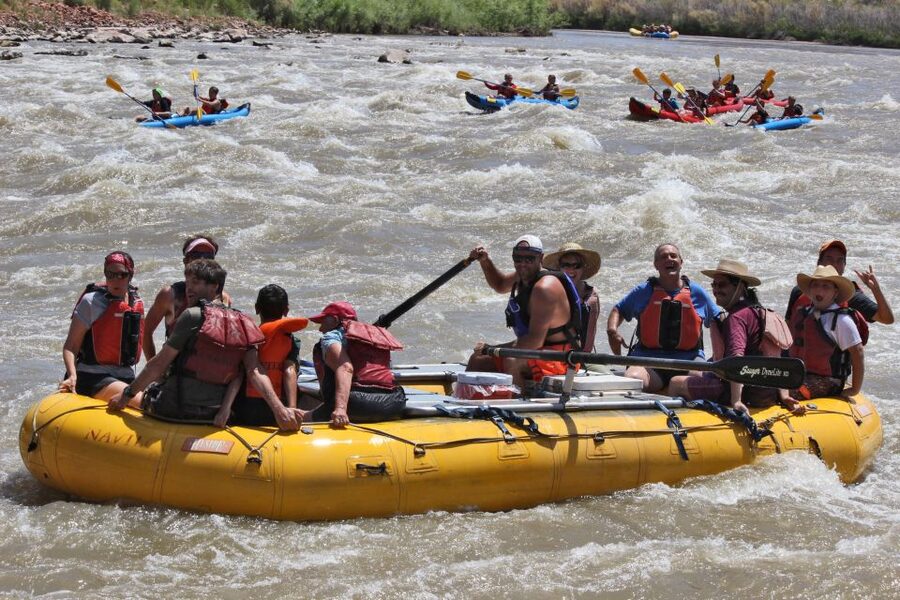 From Moab: Colorado River Guided Rafting Trip - From your Moab hotel to the river